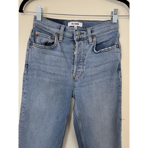 Re/Done‎ - 70s Stove Pipe Jeans Size 24 Stretchy Blue - Picture 3 of 10